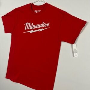 Milwaukee Red Tee, M18 Battery Heavy Duty Power Tools T-Shirt (New With Tags)